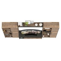 Трувор Гостиная 075, цвет дуб гранж песочный/интра, ШхГхВ 335,8х45,4х194,2 см., универсальная сборка