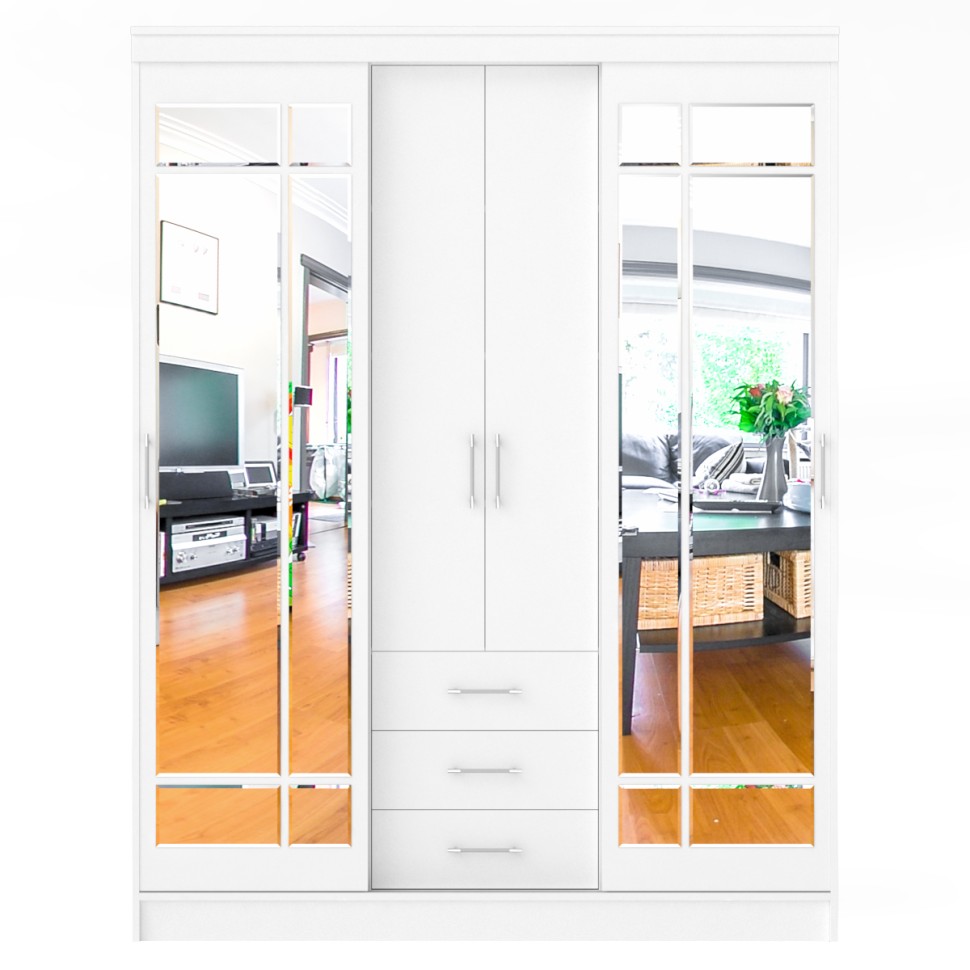 Шкаф-купе СВК-1700, цвет белый, ШхГхВ 170х61х220 см.