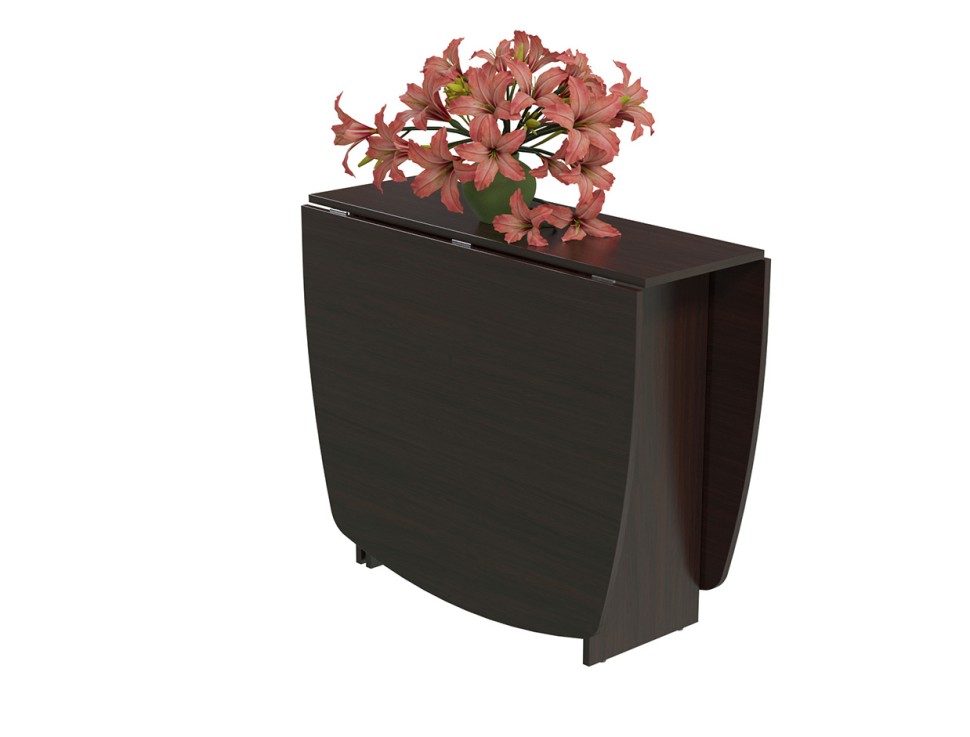 Стол-книжка раскладной 1-65ТМ1вн., цвет венге, ШхГхВ 170х90х74 см., 30х90х74 см. сложенный