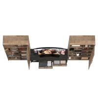 Трувор Гостиная 076, цвет дуб гранж песочный/интра, ШхГхВ 335,8х45,4х106,9 см., универсальная сборка