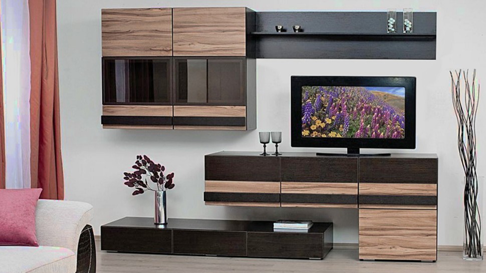 Гостиная Луан Дуб Крафт Табачный K004 / Венге Цаво 3354