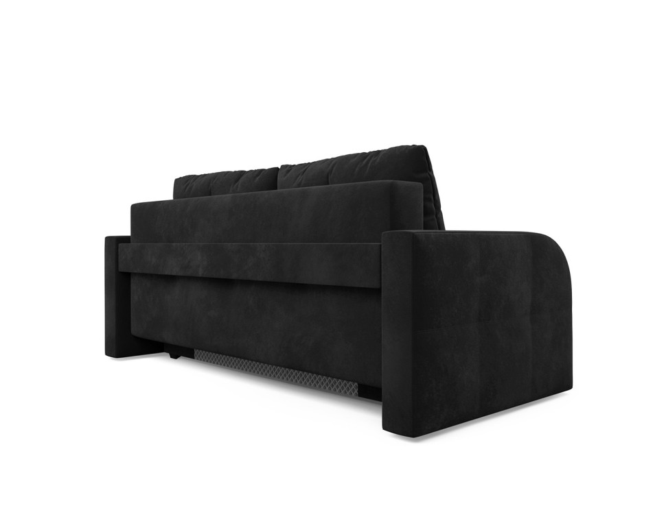 Прямой диван Марсель №3 (велюр черный)
