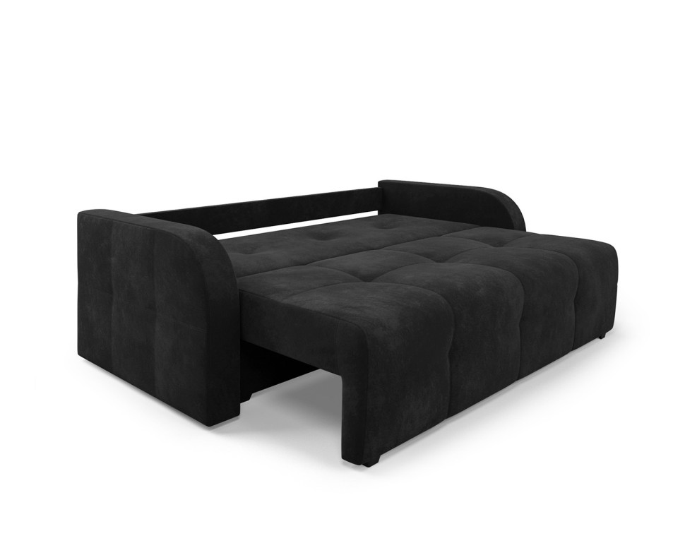 Прямой диван Марсель №3 (велюр черный)