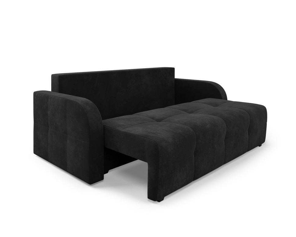 Прямой диван Марсель №3 (велюр черный)