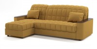 Диван угловой Даллас аккордеон желтый велюр