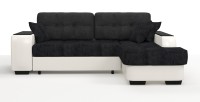 20181125_Bryussel_Belaya kozha chernyj velyur__CoronaCamera002_result.jpg Диван угловой Брюссель Люкс экокожа белый + велюр черный