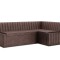 Вермут Правый угол (Бархат серо-шоколадный STAR VELVET 60 COFFEE) 213х82х133 см