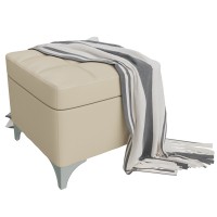 СНЯТО Банкетка 6-5113беж Жозефина-2, бежевая искусственная кожа (бежевый БАШ), ШхГхВ 46х46х45 см., под сиденьем есть ниша