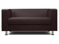 Диван офисный «БИТ» экокожа коричневый