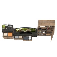 Трувор Гостиная 080, цвет дуб гранж песочный/интра, ШхГхВ 308,8х45,4х194,2 см., универсальная сборка