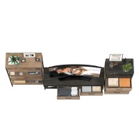 Трувор Гостиная 084, цвет дуб гранж песочный/интра, ШхГхВ 298,6х45,4х210 см., универсальная сборка