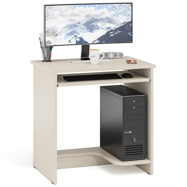 СНЯТО Стол компьютерный С-МД-СК11-1, цвет дуб, ШхГхВ 74,6х50х75 см.