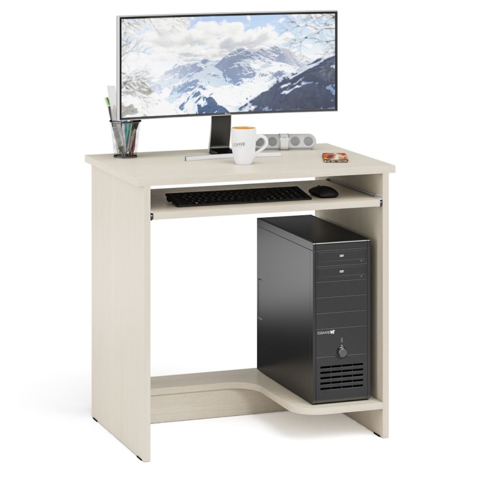 СНЯТО Стол компьютерный С-МД-СК11-1, цвет дуб, ШхГхВ 74,6х50х75 см.