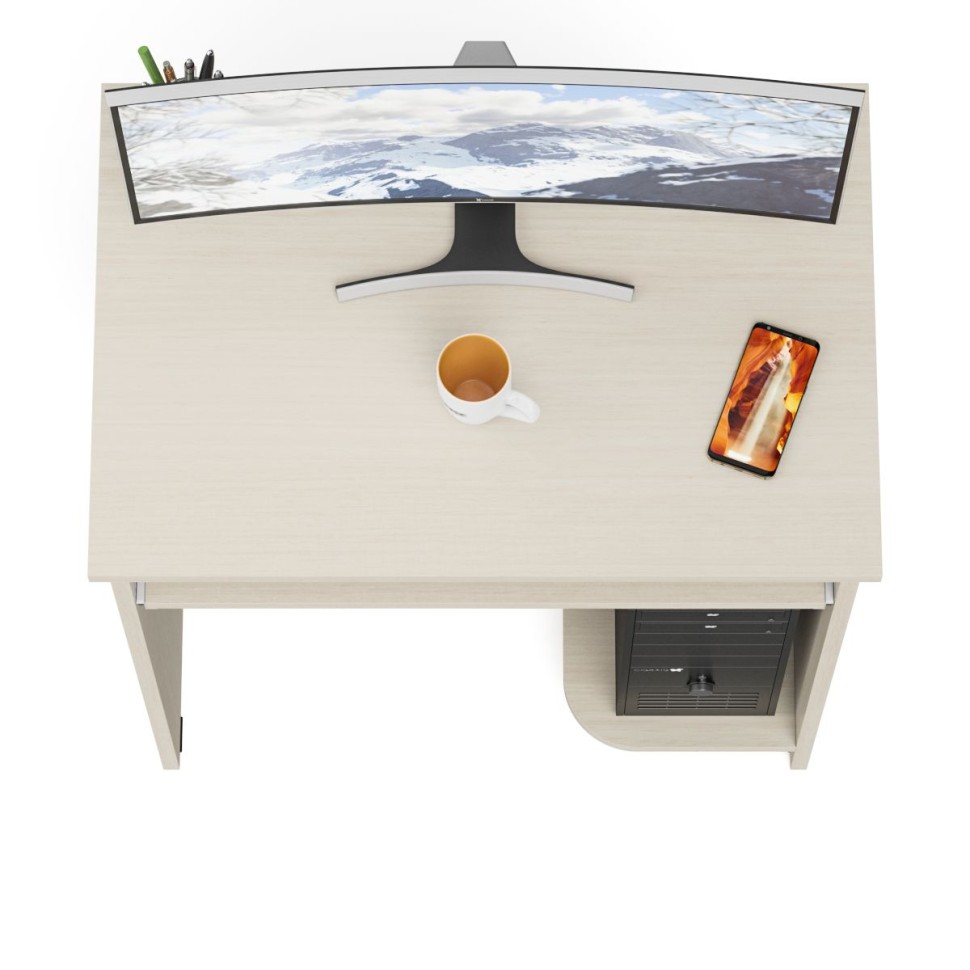 СНЯТО Стол компьютерный С-МД-СК11-1, цвет дуб, ШхГхВ 74,6х50х75 см.