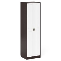 Прихожая П-6 Компоновка № 30, цвет венге/фасады МДФ белое дерево фрезеровка прованс, ШхГхВ 150х50х210 см., универсальная сборка