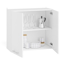 Кухня Мебель--24 ШВ800 Шкаф 80 см., цвет корпус белый/фасад ДСП белый, ШхГхВ 80х32х72 см.