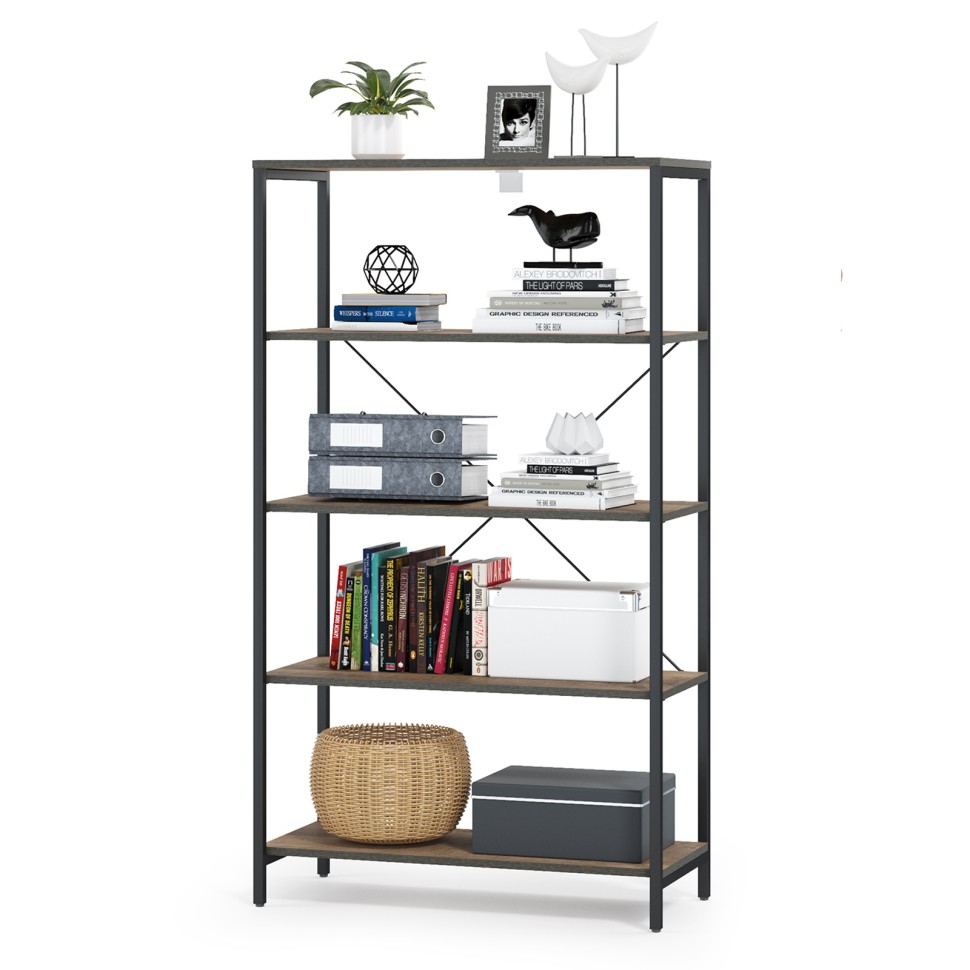 Трувор 13.151.01 Стеллаж, цвет дуб гранж песочный/интра, ШхГхВ 82,8х37х146 см.