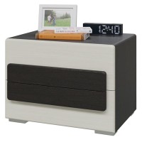 СНЯТО Престиж СП-08 Тумба прикроватная, цвет венге цаво/жемчужный лён, ШхГхВ 55х38х42 см.