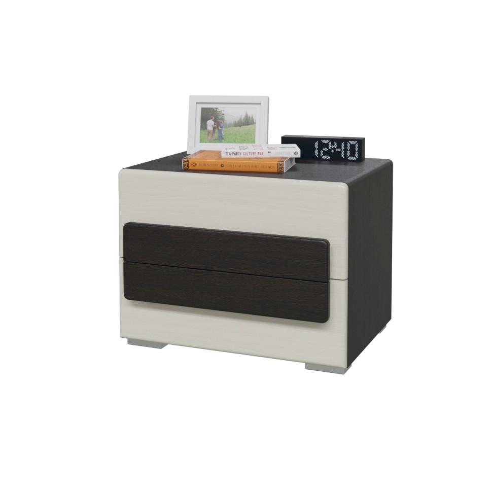 СНЯТО Престиж СП-08 Тумба прикроватная, цвет венге цаво/жемчужный лён, ШхГхВ 55х38х42 см.