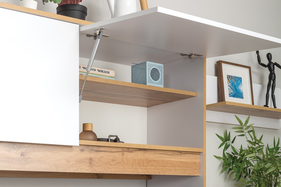 СНЯТО НСН Вуди Компоновка № 46, цвет белый премиум/дуб крафт золотой, сп. м. 800х1800 мм., б/м, основание есть, матрас высотой до 160 мм.