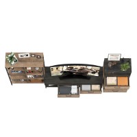 Трувор Гостиная 086, цвет дуб гранж песочный/интра, ШхГхВ 305,8х45,4х146 см., универсальная сборка