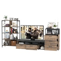 Трувор Гостиная 086, цвет дуб гранж песочный/интра, ШхГхВ 305,8х45,4х146 см., универсальная сборка