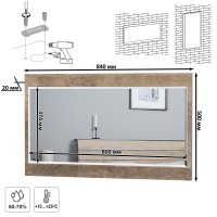 Трувор 13.241.06 Тумба для обуви + 13.241.06 Тумба для обуви + 15.30 Зеркало, цвет дуб гранж песочный/интра, ШхГхВ 100х37х195 см.