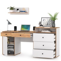 Вуди Компоновка № 47, цвет белый премиум/дуб крафт золотой, ШхГхВ 180х52,7х170 см., универсальная сборка