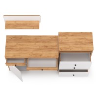 Вуди Компоновка № 47, цвет белый премиум/дуб крафт золотой, ШхГхВ 180х52,7х170 см., универсальная сборка