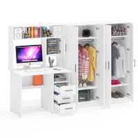 С-МД-СК9 Компоновка № 01, цвет белый шагрень, ШхГхВ 242х70х160 см., НЕ универсальная сборка