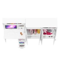 С-МД-СК9 Компоновка № 01, цвет белый шагрень, ШхГхВ 242х70х160 см., НЕ универсальная сборка