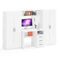 С-МД-СК9 Компоновка № 01, цвет белый шагрень, ШхГхВ 242х70х160 см., НЕ универсальная сборка