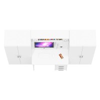 С-МД-СК9 Компоновка № 01, цвет белый шагрень, ШхГхВ 242х70х160 см., НЕ универсальная сборка