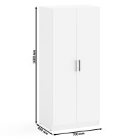 С-МД-СК9 Компоновка № 01, цвет белый шагрень, ШхГхВ 242х70х160 см., НЕ универсальная сборка