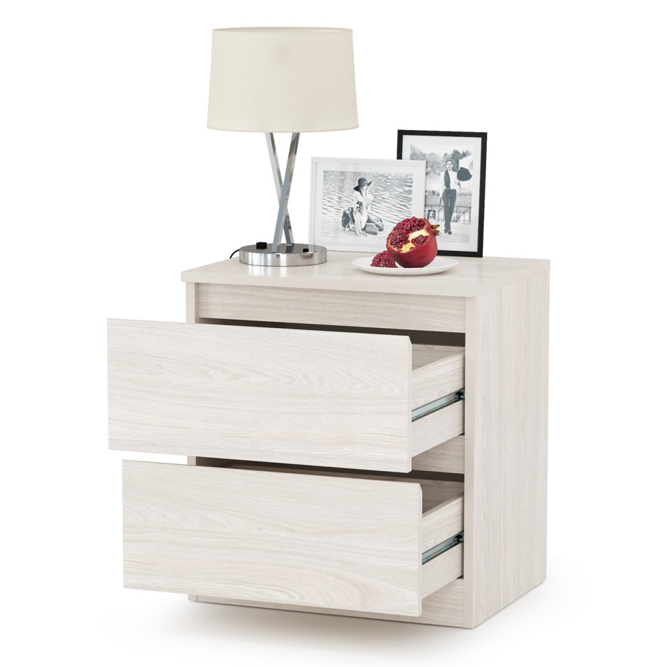 КР100 Ника спальня 16.02 Тумба прикроватная, цвет ясень анкор светлый, ШхГхВ 49х38,2х53,8 см.