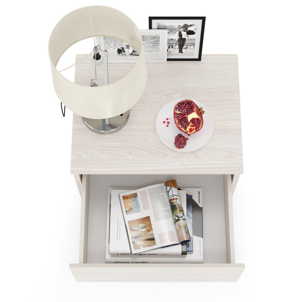 КР100 Ника спальня 16.02 Тумба прикроватная, цвет ясень анкор светлый, ШхГхВ 49х38,2х53,8 см.