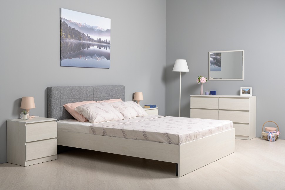 КР100 Ника спальня 16.02 Тумба прикроватная, цвет ясень анкор светлый, ШхГхВ 49х38,2х53,8 см.