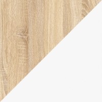 КР100 Тумба под ТВ 13.267.01 + 13.267.01, цвет белый шагрень/дуб сонома, ШхГхВ 276,8х34,9х43,8 см., универсальная сборка