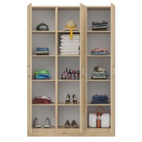 Набор пеналов Стандарт 3 шт., цвет дуб сонома, ШхГхВ 135х52х200 см., универсальная сборка