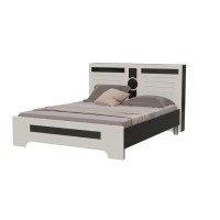 Престиж СП-06О Кровать с основанием, цвет венге цаво/жемчужный лён, ШхГхВ 167х219х105 см., сп. м. 1600х2000 мм., б/м., ортопед есть