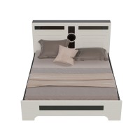 Престиж СП-06О Кровать с основанием, цвет венге цаво/жемчужный лён, ШхГхВ 167х219х105 см., сп. м. 1600х2000 мм., б/м., ортопед есть