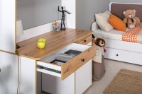 Вуди Компоновка № 48, цвет белый премиум/дуб крафт золотой, ШхГхВ 180х52,7х180 см., универсальная сборка