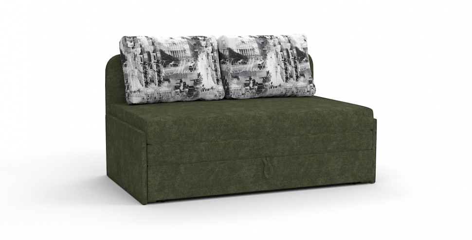 Диваны выкатной Ладья Люкс велюр зеленый