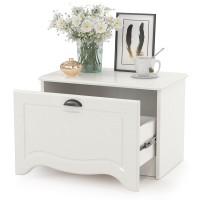 СНЯТО Роуз 13.235 Тумба, цвет ЛДСП белый(тиснение Поры дерева)/МДФ ясень ваниль, ШхГхВ 58х35,8х40,3 см., выдвижной ящик