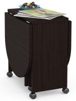 КР100 Глория 601 Стол-книжка журнальный, цвет венге магия, ШхГхВ 121х54х53 см. 33х54х53 см. сложенный, высота без учёта колёс, колёса идут в комплекте