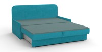 Диваны выкатной Ладья Люкс велюр бирюзовый + черные подушки