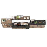 Трувор Гостиная 097, цвет дуб гранж песочный/интра, ШхГхВ 364,6х45,4х195 см., универсальная сборка