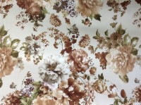 Диван прямой Атланта (Атлантик) еврокнижка розовый велюр+цветы+бежевая экокожа