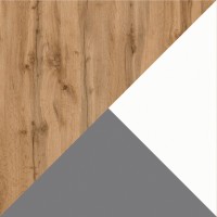 СНЯТО Тумба под ТВ Вайс 13.270.01 + 13.270.01, цвет корпус: дуб золотой/фасады: тёмно-серый/МДФ милк софт, ШхГхВ 248х38х50,6 см., универсальная сборка