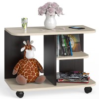 СНЯТО Стол журнальный С-МД-СЖ-11, цвет венге/дуб, ШхГхВ 80х45х56 см., стол журнальный на колёсиках